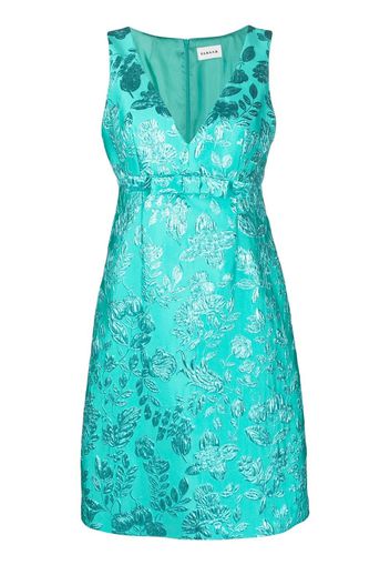 P.A.R.O.S.H. floral-embroidered sleeveless minidress - Verde