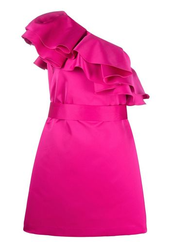 P.A.R.O.S.H. ruffle asymmetrical strap dress - Rosa