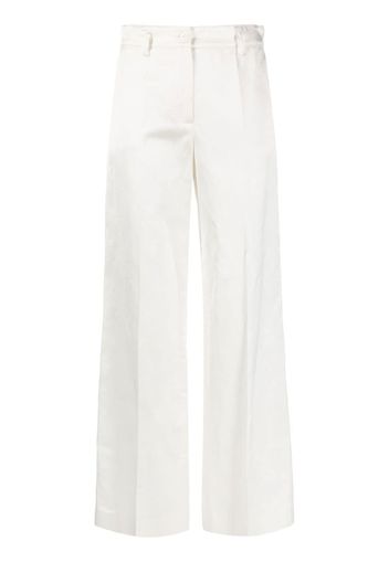 P.A.R.O.S.H. satin wide-leg trousers - Bianco