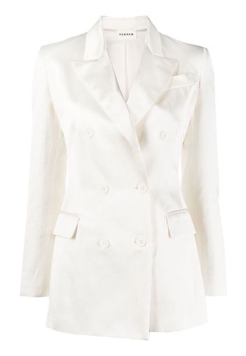 P.A.R.O.S.H. satin double-breasted blazer - Bianco