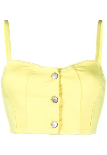 P.A.R.O.S.H. cropped denim top - Giallo