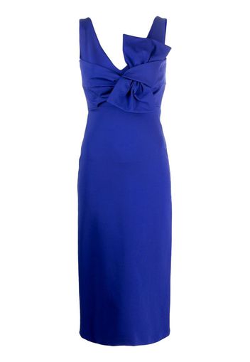 P.A.R.O.S.H. bow-detail midi dress - Blu