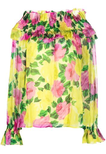 P.A.R.O.S.H. floral-print long-sleeved blouse - Giallo