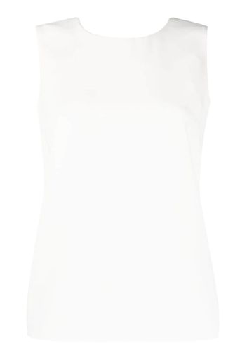 P.A.R.O.S.H. keyhole-detail sleeveless blouse - Bianco