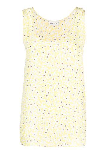 P.A.R.O.S.H. floral-print silk top - Giallo