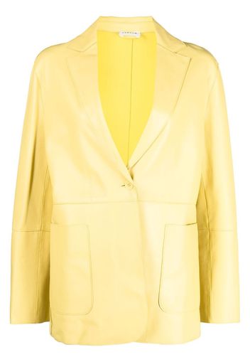 P.A.R.O.S.H. single-breasted leather blazer - Giallo