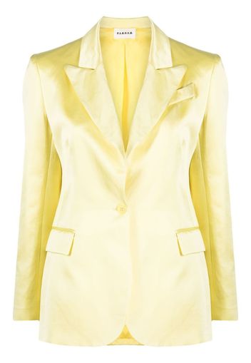 P.A.R.O.S.H. satin-finish single-breasted blazer - Giallo