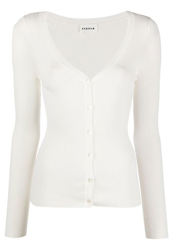 P.A.R.O.S.H. V-neck knitted cardigan - Bianco