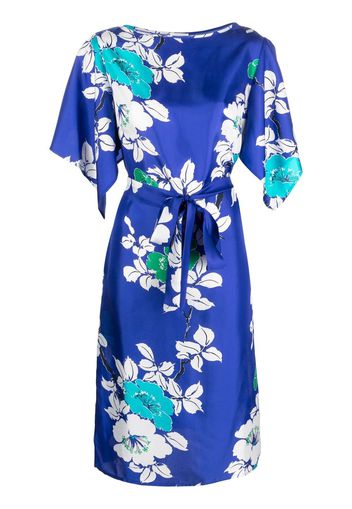 P.A.R.O.S.H. tie-waist midi dress - Blu