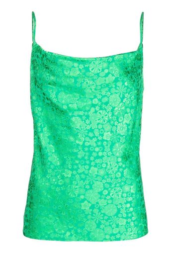 P.A.R.O.S.H. floral-print one-tone top - Verde