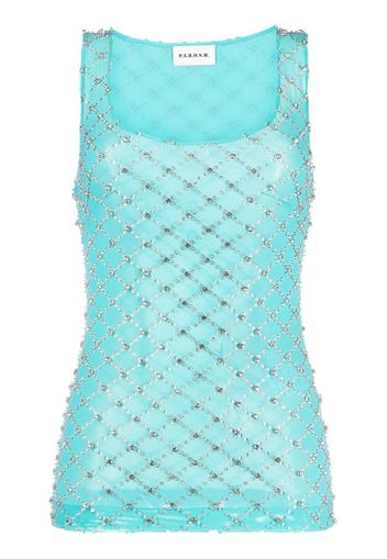 P.A.R.O.S.H. Glaced crystal-embellished tank top - Verde