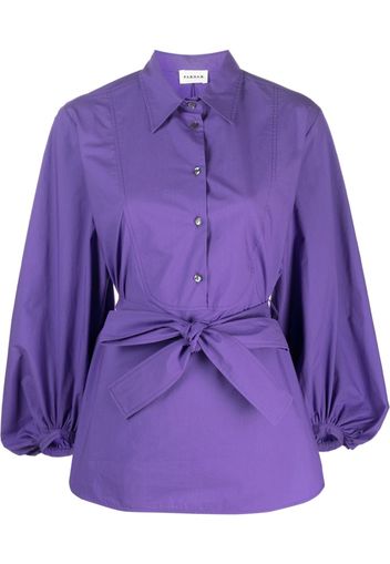 P.A.R.O.S.H. belted wide-sleeved blouse - Viola