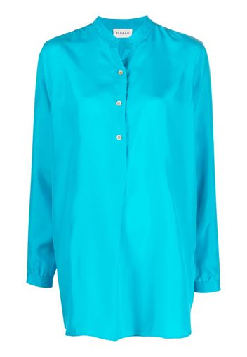 P.A.R.O.S.H. buttoned long-sleeve silk shirt - Blu