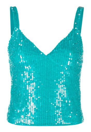 P.A.R.O.S.H. sequin-embellished top - Blu