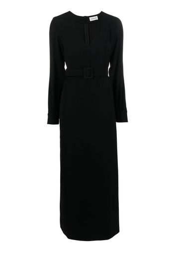 P.A.R.O.S.H. V-neck belted maxi dress - Nero