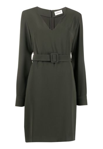 P.A.R.O.S.H. belted V-neck minidress - Verde