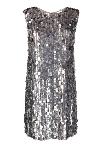 P.A.R.O.S.H. sequined sleeveless dress - Argento