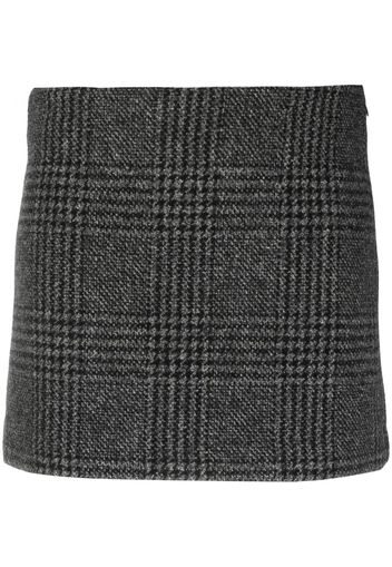 P.A.R.O.S.H. plaid check-pattern virgin-wool skirt - Nero