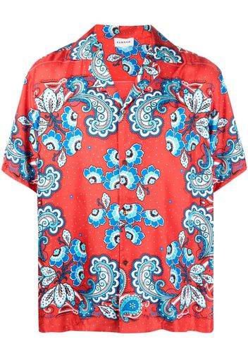 P.A.R.O.S.H. graphic-print silk shirt - Rosso