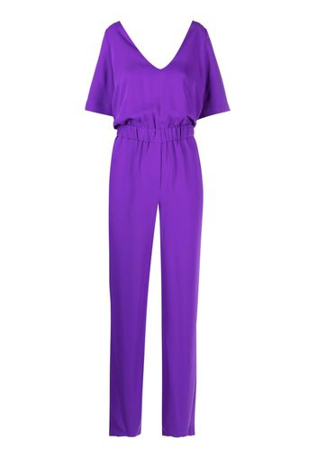 P.A.R.O.S.H. short-sleeve wide-leg jumpsuit - Viola