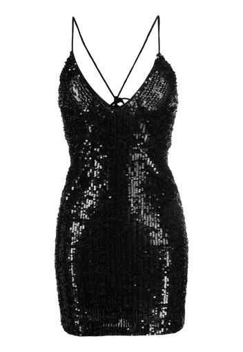 P.A.R.O.S.H. sequin-embellished mini dress - Nero