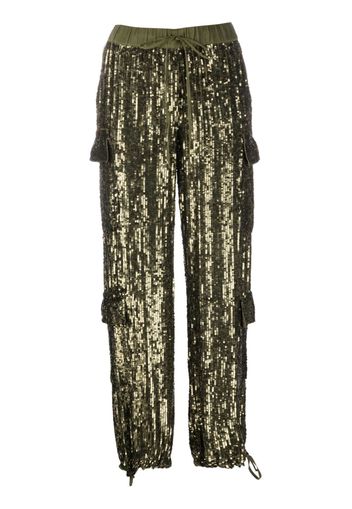 P.A.R.O.S.H. Pantaloni con paillettes - Verde