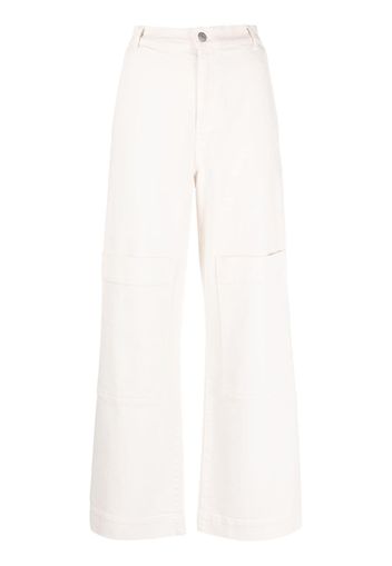 P.A.R.O.S.H. multiple-pockets high-waisted trousers - Bianco