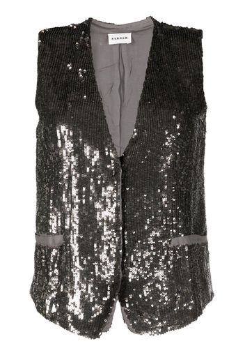 P.A.R.O.S.H. V-neck sequined vest - Grigio