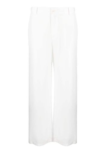 P.A.R.O.S.H. silk high-waisted trousers - Bianco