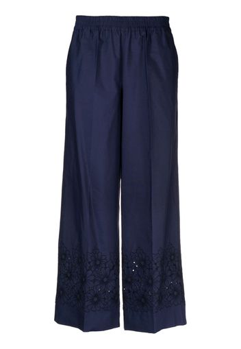 P.A.R.O.S.H. broderie-anglaise straight-leg trousers - Blu