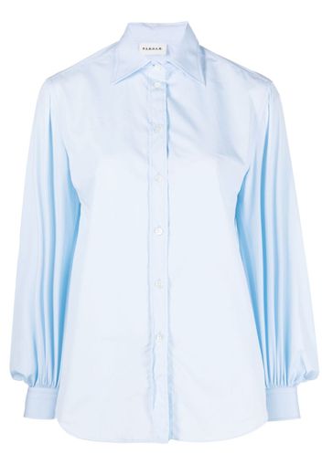 P.A.R.O.S.H. bishop-sleeves cotton shirt - Blu