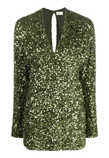 P.A.R.O.S.H. sequin-embellished minidress - Verde