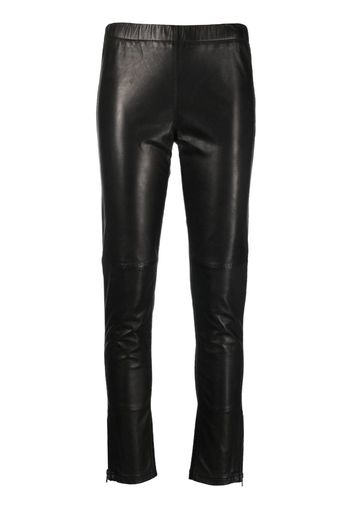 P.A.R.O.S.H. zip-ankles leather trousers - Nero