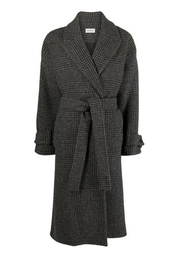 P.A.R.O.S.H. plaid-check pattern belted trench coat - Grigio