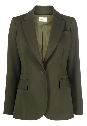 P.A.R.O.S.H. Blazer monopetto con revers a lancia - Verde