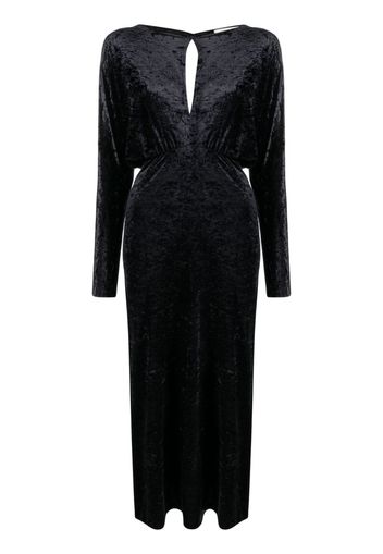 P.A.R.O.S.H. velvet long-sleeve maxi dress - Nero