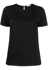 P.A.R.O.S.H. slit-hem short-sleeved blouse - Nero