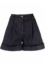 P.A.R.O.S.H. Shorts denim a gamba ampia - Blu