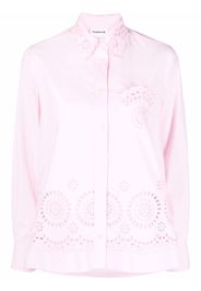 P.A.R.O.S.H. broderie-anglaise button-up shirt - Rosa