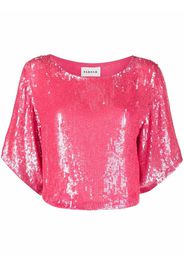 P.A.R.O.S.H. Blusa con paillettes crop - Rosa