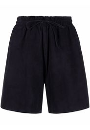 P.A.R.O.S.H. elasticated waistband suede shorts - Blu