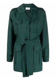 P.A.R.O.S.H. belted short trench coat - Verde