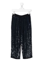 P.A.R.O.S.H. sequin-embellished loose-fit trousers - Blu