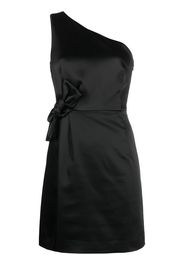 P.A.R.O.S.H. one-shoulder bow-detail minidress - Nero