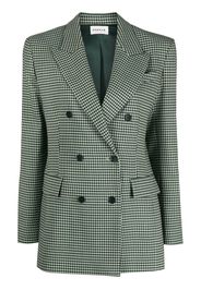 P.A.R.O.S.H. gingham-check double-breasted blazer - Verde