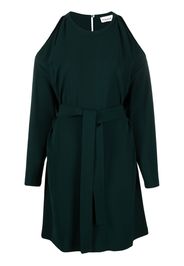 P.A.R.O.S.H. cold-shoulder long-sleeve dress - Verde