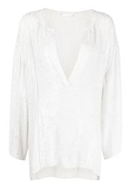 P.A.R.O.S.H. Blusa con paillettes - Bianco