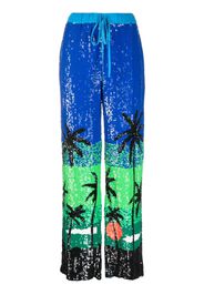 P.A.R.O.S.H. sequin-embellished trousers - Blu