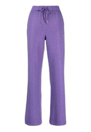 P.A.R.O.S.H. mesh-design cotton-blend trousers - Viola