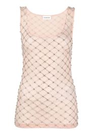 P.A.R.O.S.H. Glaced crystal-embellished tank top - Toni neutri